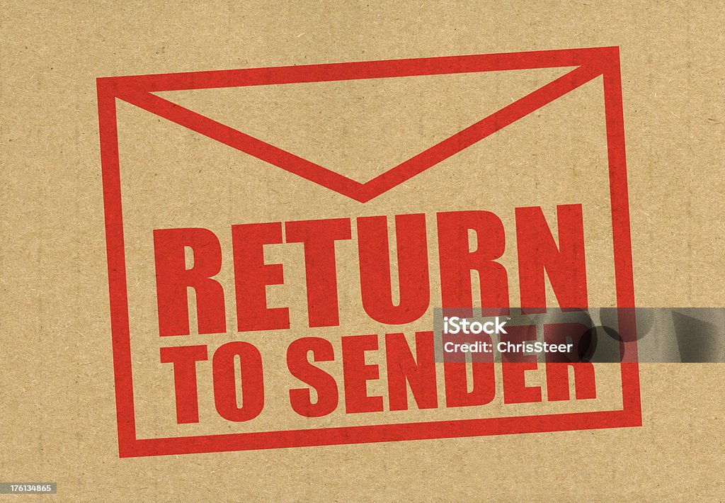 Restituire al mittente e-mail - Foto stock royalty-free di Arrivo