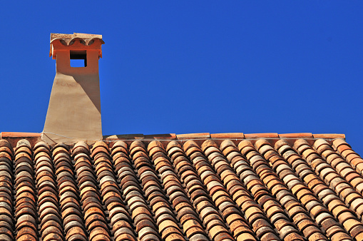 A roof of a Mediterranean villa.