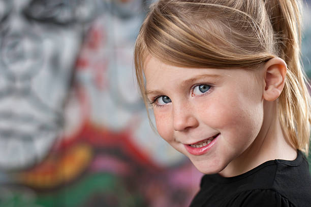 istock Young Girl Graffiti Portrait Series 176135090