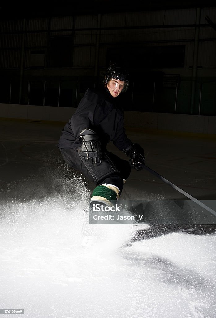 중지 Hockey Player - 로열티 프리 뿌림 스톡 사진