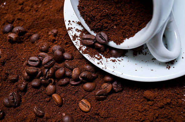 コーヒー - coffee cup coffee cup coffee bean ストックフォトと画像