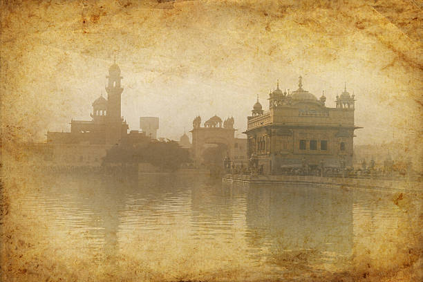 Golden temple during sunset time in Amritsar, Punjab, India.