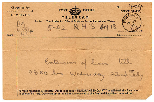 istock Extension of leave British serviceman's telegram, 1943 176136450