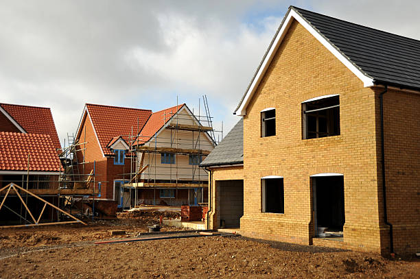 istock New houses under construction on a building site - UK 176136582