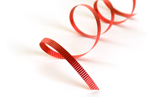 istock Curled red christmas ribbon 176137993