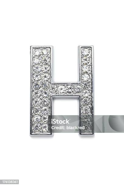 Diamond Alfabeto H Foto de stock y más banco de imágenes de Diamante - Diamante, Brillante, Color plateado