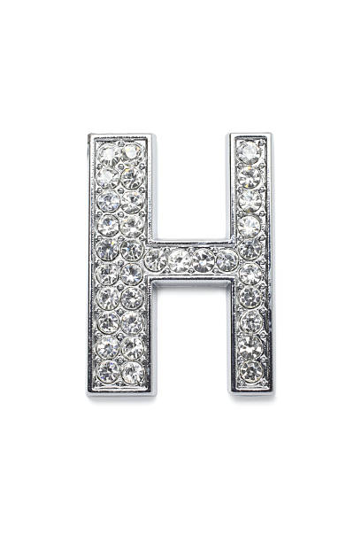 diament alfabet h - letter h text diamond alphabet zdjęcia i obrazy z banku zdjęć