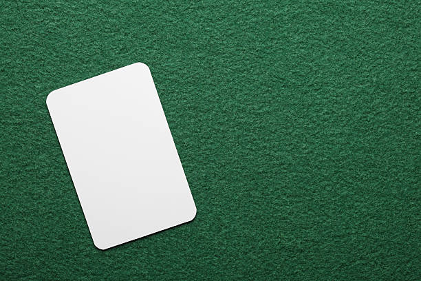 Blank poker card on the poker table