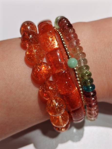 istock Crystal and Gold bracelets 1761404181