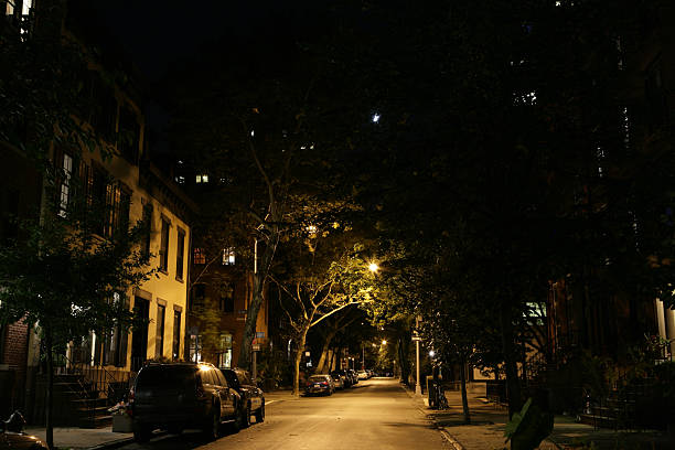 istock Deserted Brooklyn Heights Street at Night 176140519