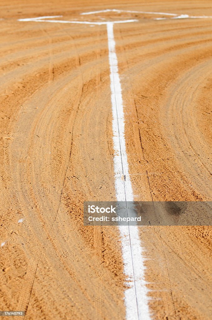Ersten base-Linie von abgestuftes field - Lizenzfrei Baseball Stock-Foto