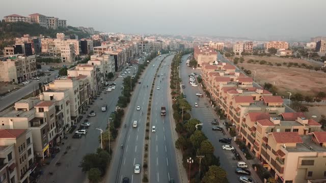 bahria town rawalpindi main bulevard beautiful evening view