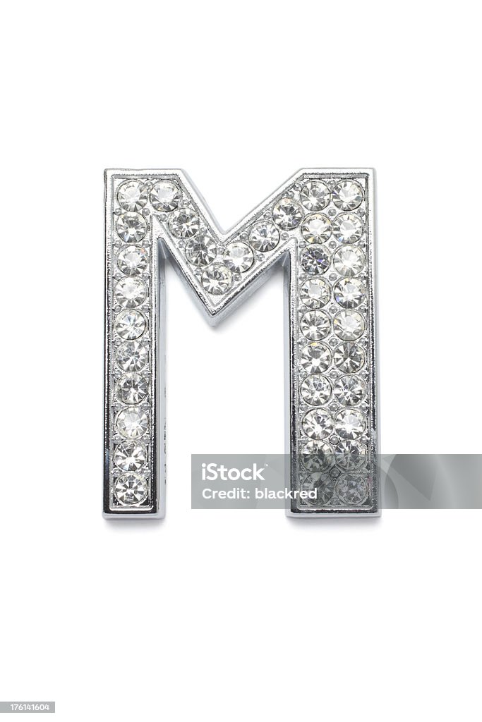 Alfabeto de diamante M - Foto de stock de Diamante - Pedra preciosa royalty-free