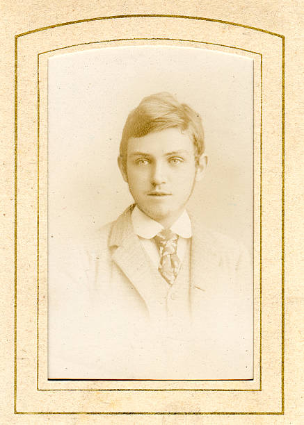 istock Victorian Man Faded Old Photograph 176142570