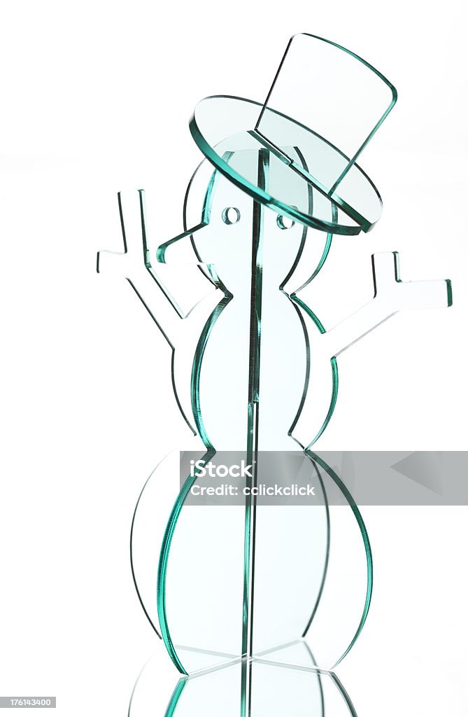 Snow Man Acrylic snow man on white background. Acrylic Painting Stock Photo