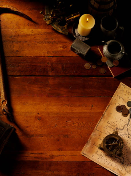 istock Treasure Map and Nautical Equipment 176144050
