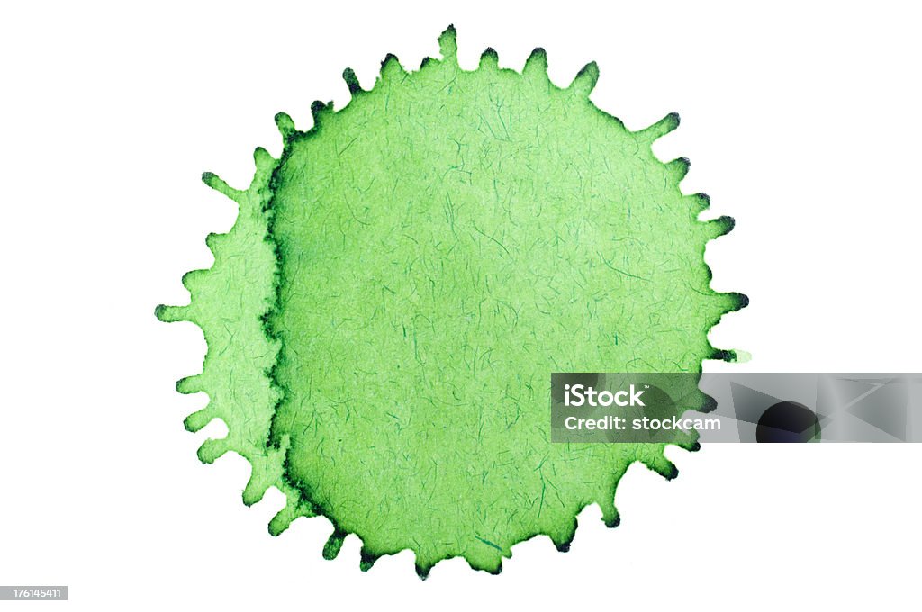 격리됨에 버처 잉크에도 흩뿌린 - 로열티 프리 녹색 스톡 사진