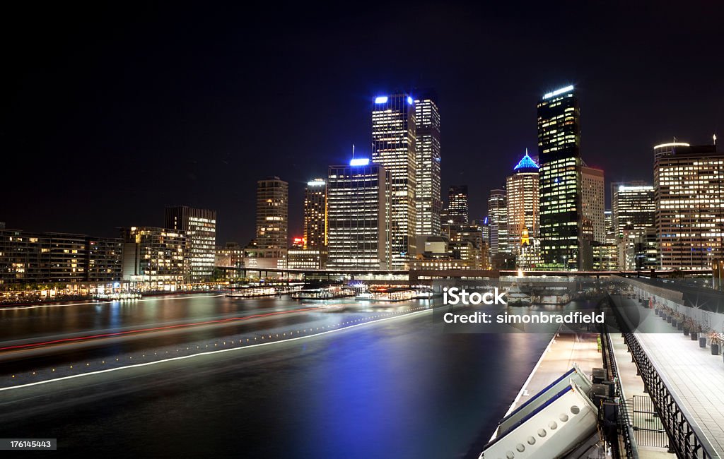シドニーハーバーの夜景 - アクションショットのロイヤリティフリーストックフォト