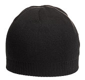 Black knit cap isolated on white