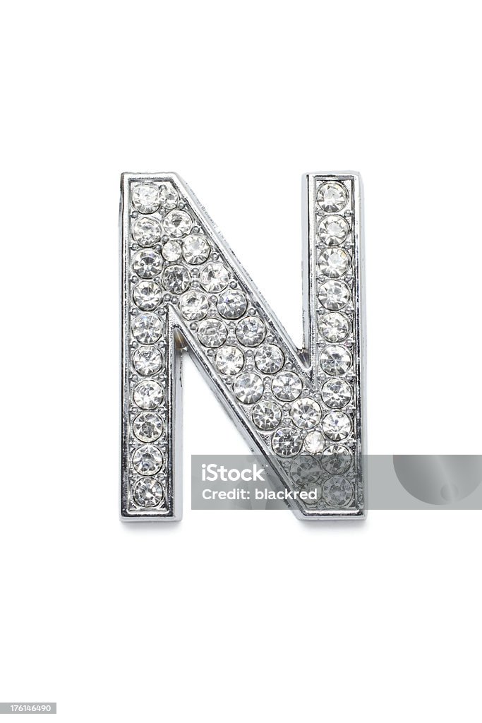 Diamante letras N - Royalty-free Diamante Foto de stock