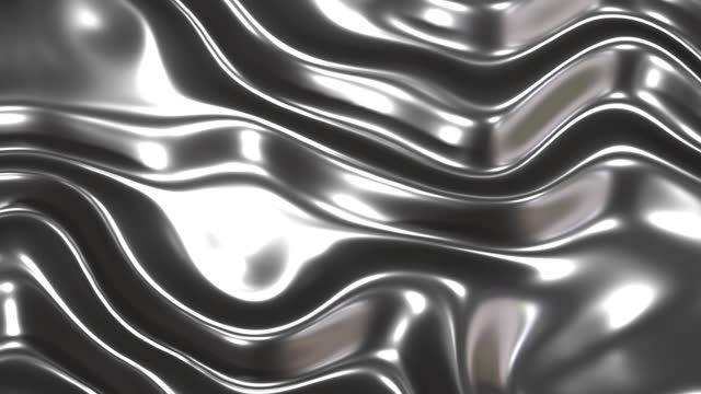 Liquid chrome 3d abstract graphics background animation,