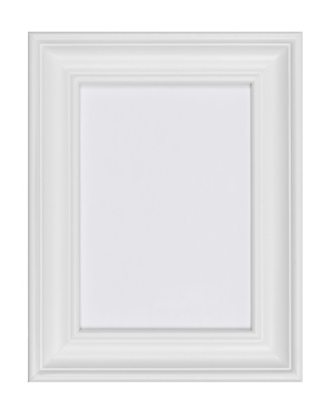 white picture frame isolated with space for your own snap