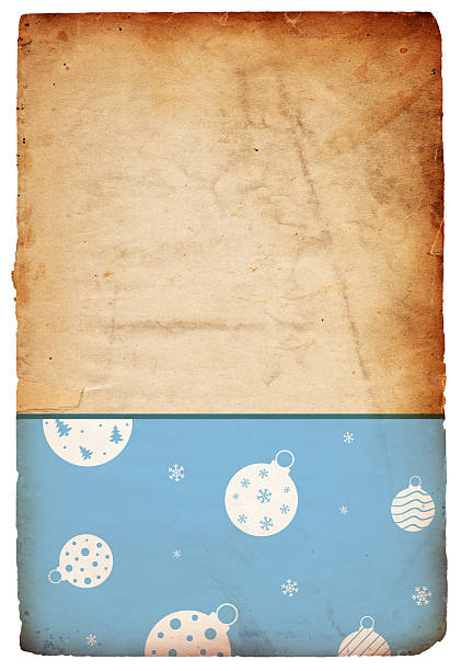 navidad de fondo-azul baubles papel - ephemara fotografías e imágenes de stock