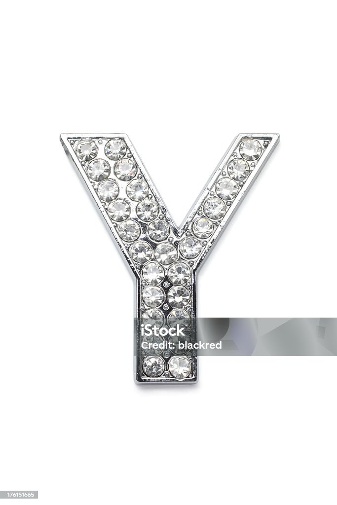 Alphabet de diamant Y - Photo de Diamant - Pierre précieuse libre de droits