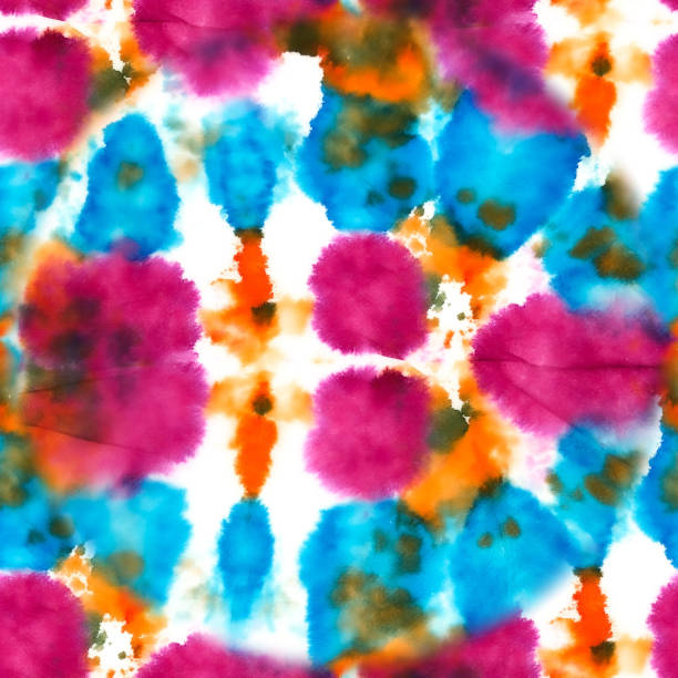 istock Colorful Seamless Textured . Repeated Tie Dye Paper Background. Seamless Abstract Rainbow Tie Dye Artwork Illustration. Repeated Painted Bright Tie Dye Clothe Print. 1761535446