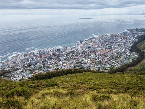 The Clifton area of Cape Town, South Africa, viewed from the hike up Lion's Head