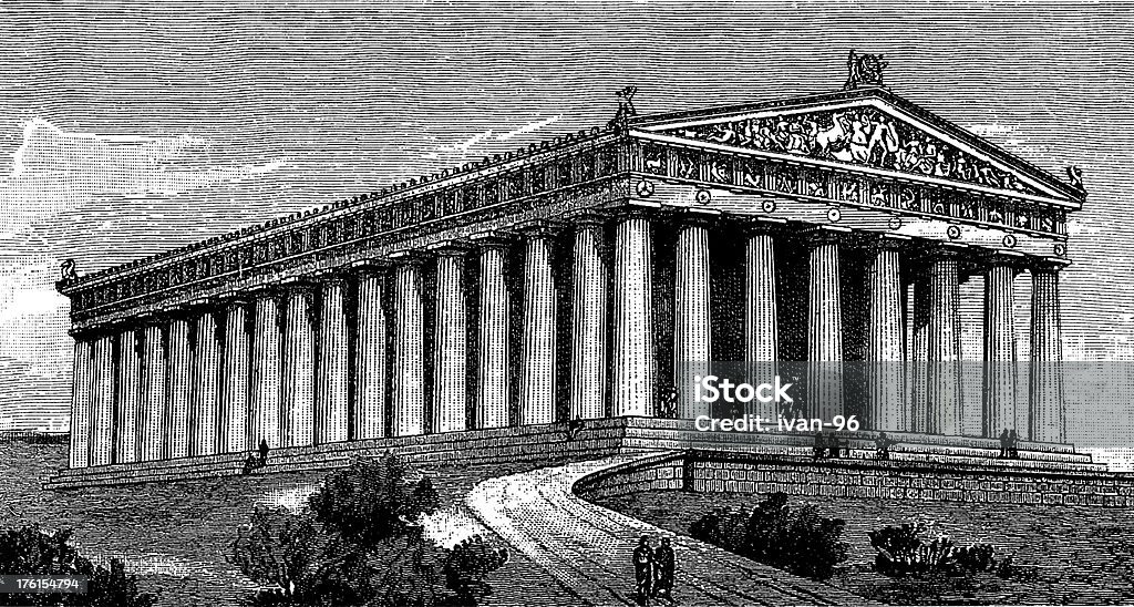 Parthenon - Lizenzfrei Akropolis - Athen Stock-Illustration