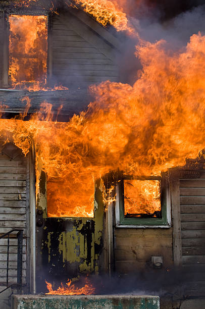 istock Intense House Fire with Flames and Smoke 176155483