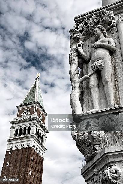 Campanile And Doge Palace In Venice Stock Photo - Download Image Now - Architectural Column, Architectural Feature, Architecture