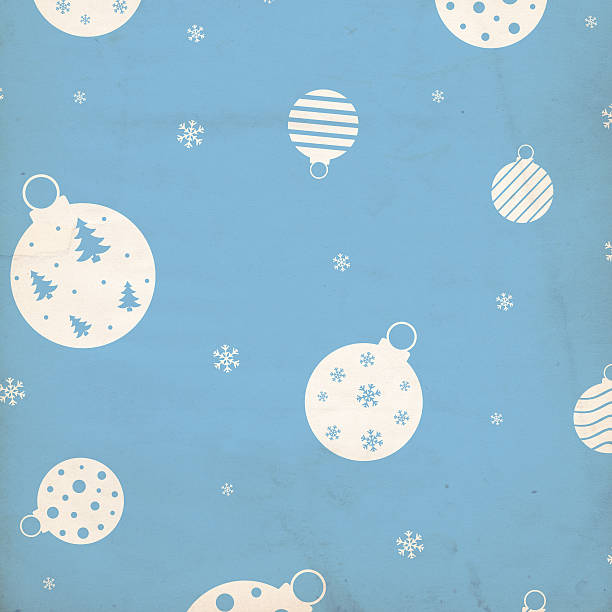weihnachten hintergrund mit blauen kugeln aus papier - ephemara stock-fotos und bilder