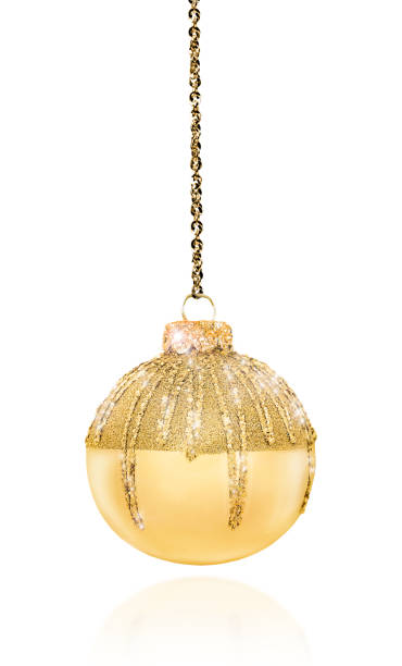 istock Hanging Golden Christmas Ornament 1761571190