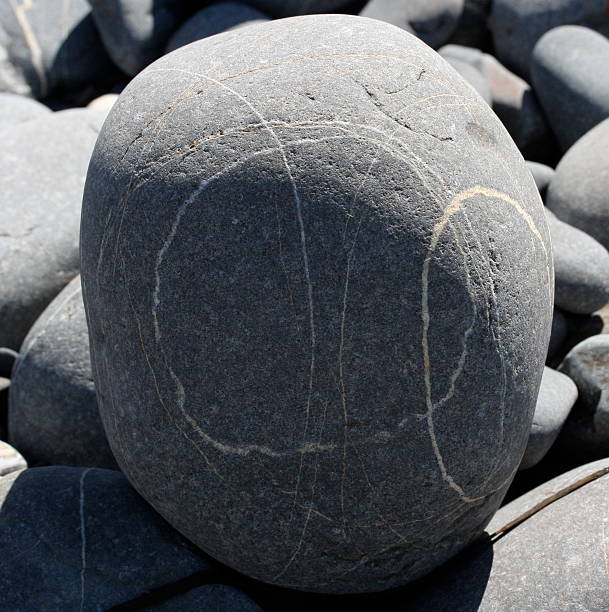 Pebbles on Beach stock photo