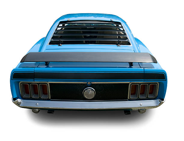 Fastback 1970 Mustang Muscle Car An all original 1970 fastback Mustang Mach 1. Clipping Path on Vehicle. spoiler stock pictures, royalty-free photos & images