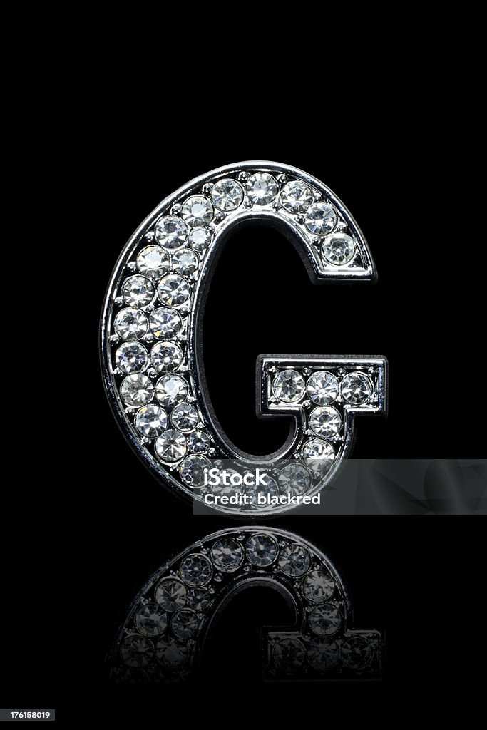 Diamante alfabeto G - Foto stock royalty-free di Alfabeto