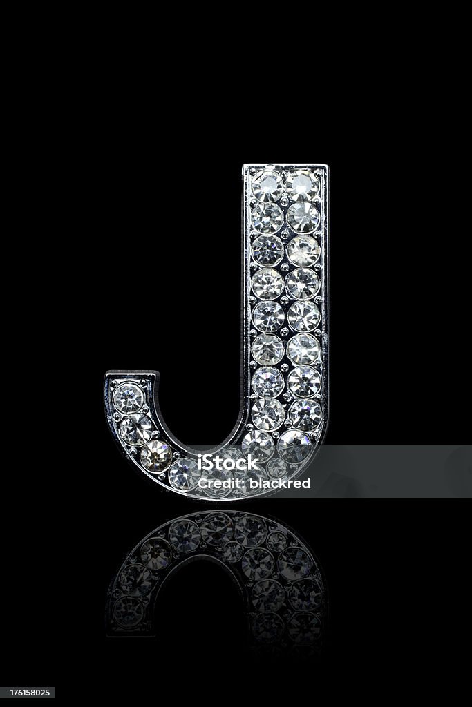 Alfabeto de diamante J - Foto de stock de Brilhante - Luminosidade royalty-free
