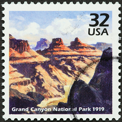 Grand Canyon on a postage stamp.