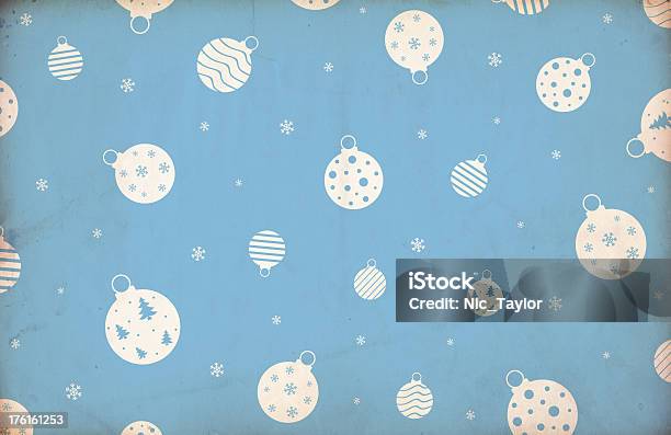 크리스마스 배경기술 종이블루 Baubles 12월에 대한 스톡 사진 및 기타 이미지 - 12월, 겨울, 공휴일