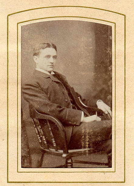 istock Victorian Man Faded Old Photograph 176161343