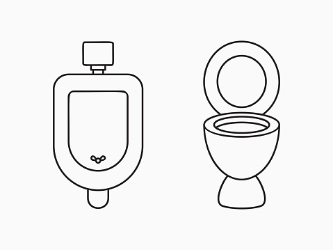 Modern sign of Toilet. Isolated Vector Illustration
