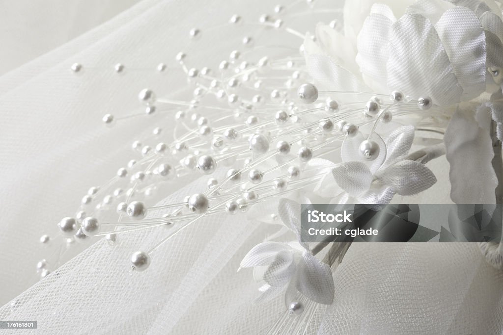 macro de decoração de Vestidos de Noiva - Royalty-free Pérola - Joias Foto de stock