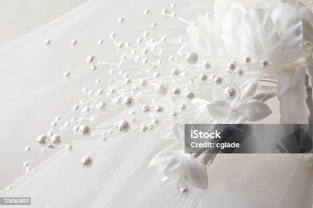 Macro De Decoração De Vestidos De Noiva - Fotografias de stock e mais imagens de Pérola - Joias - Pérola - Joias, Plano de Fundo, Casamento