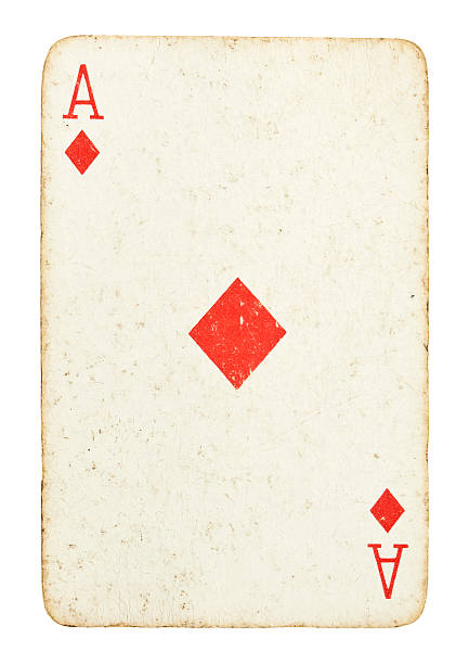 istock Old Ace of Diamonds Isolated on White 176161923