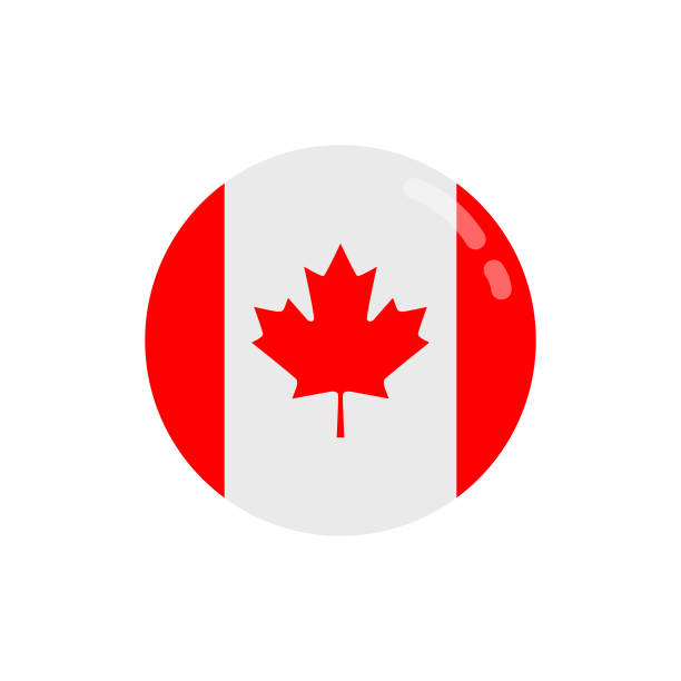 Canada Flag Icon Vector Design. Canada Flag Icon Vector Design. canadian flag maple leaf computer icon canada stock illustrations
