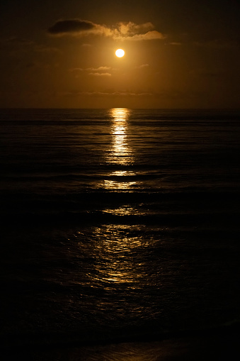 Moon Rise over the Ocean