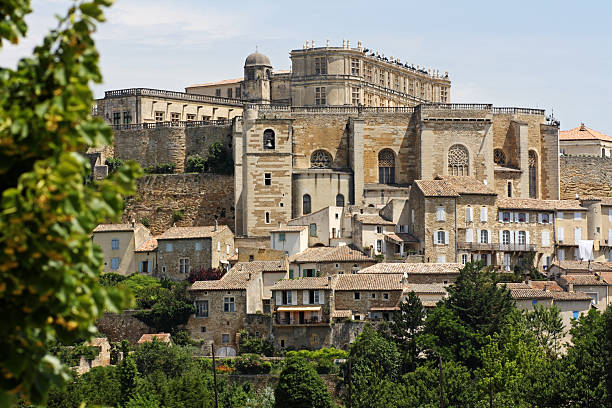 French Castle: Chateau Grignan "The renaissance castle, 16th century, of the french village Grignan. Drome Provencale. 80 km north of Avignon. 180 km south of Lyon. In proximity to Montelimar, Bollene, Orange." drome stock pictures, royalty-free photos & images