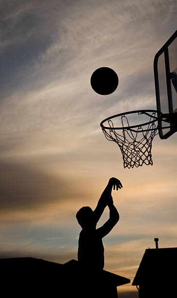 istock Street Basketball Silhouette 176164176